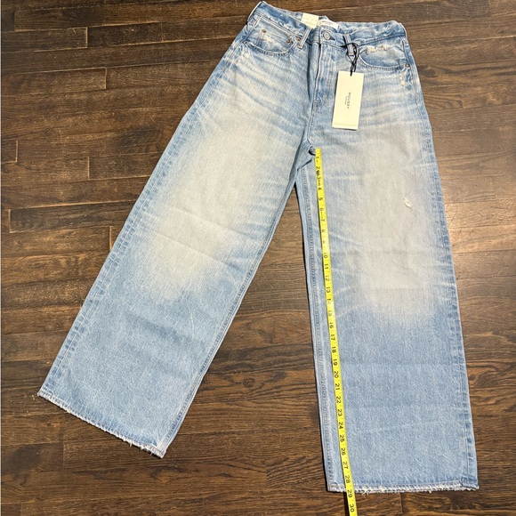 MOUSSY Lowell Super Wide Pants in Light Blue NWT. - Picture 5 of 7